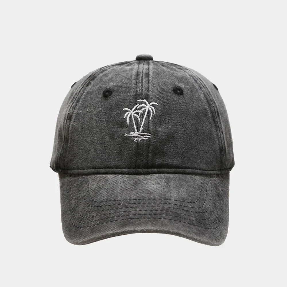 Sunset Palms Washed Cotton Snapback Cap